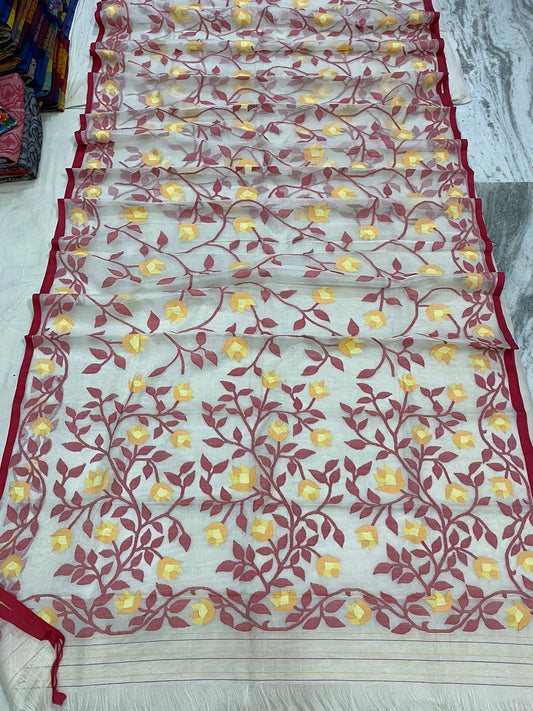 Raimasha tantuj jamdani saree - Saffronfashionindia