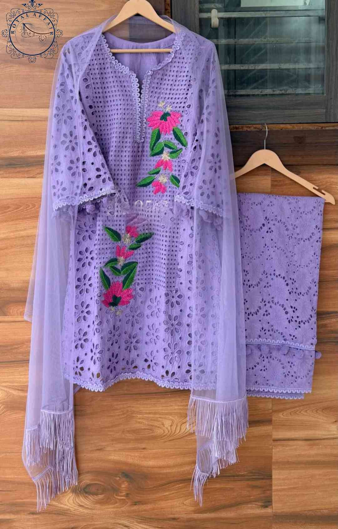 Chikankari stitched shirt set designer dress Saffronfashionindia
