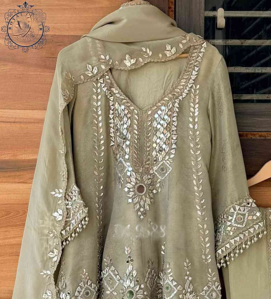 Designer inspired stitched dress wedding dresses gottapatti dress for women SaffronFashion