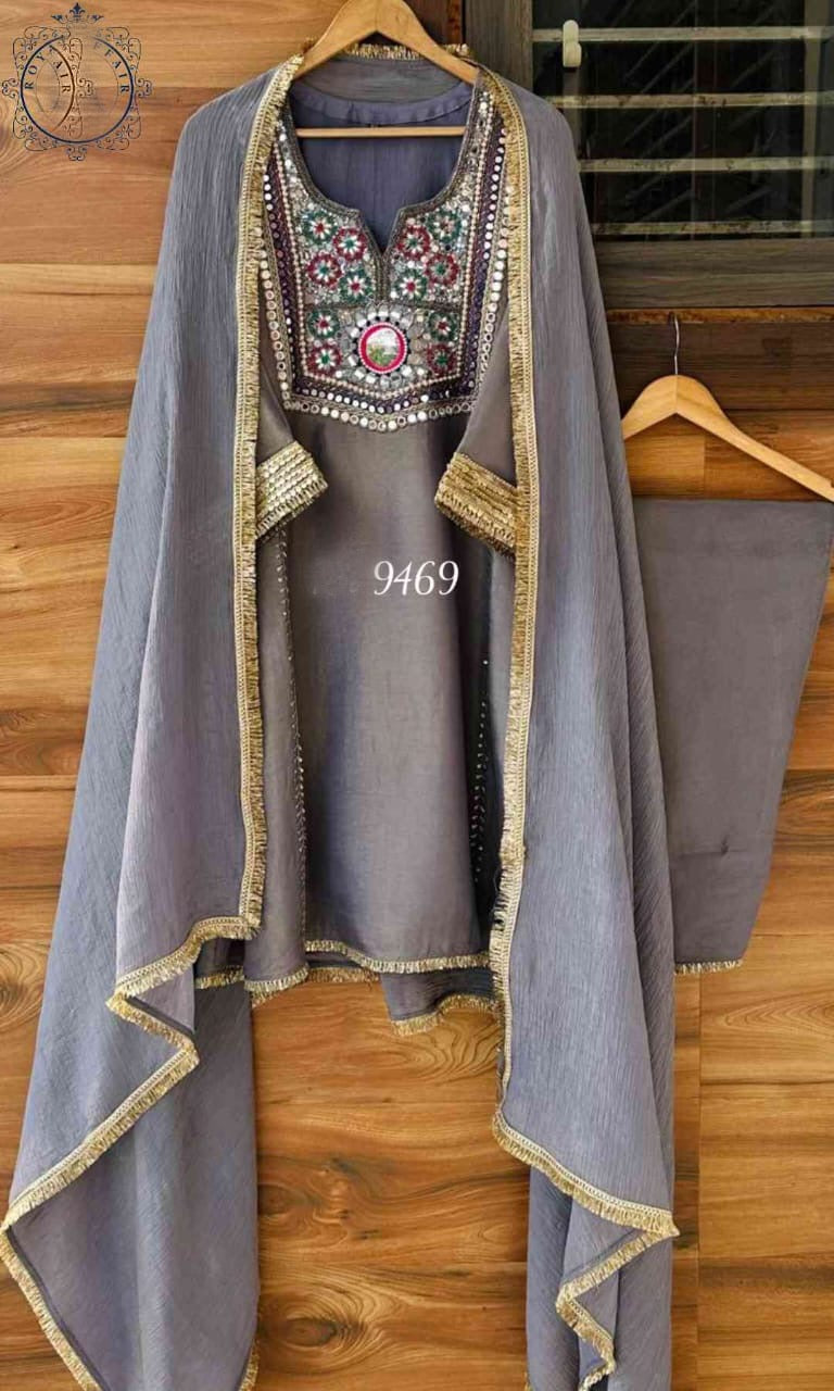 Hand embroidered Salwar Suit Sequence Salwar kameez Saffronfashionindia