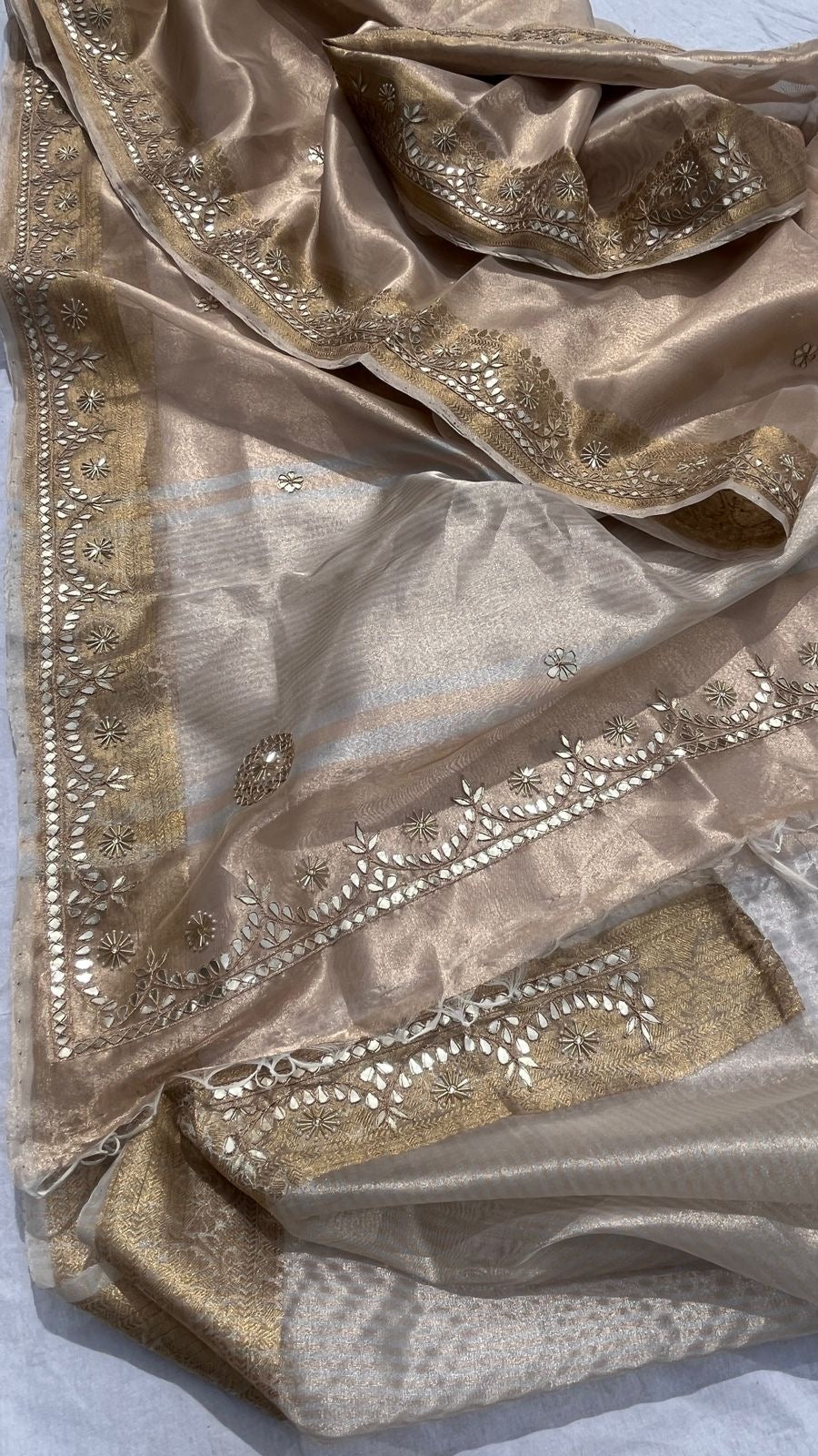 Handlooms Tissue Zari saree Partywear sarees - Saffronfashionindia