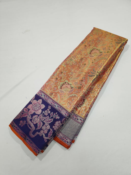 Meenakari kanjeevaram bridal silk saree - Saffronfashionindia