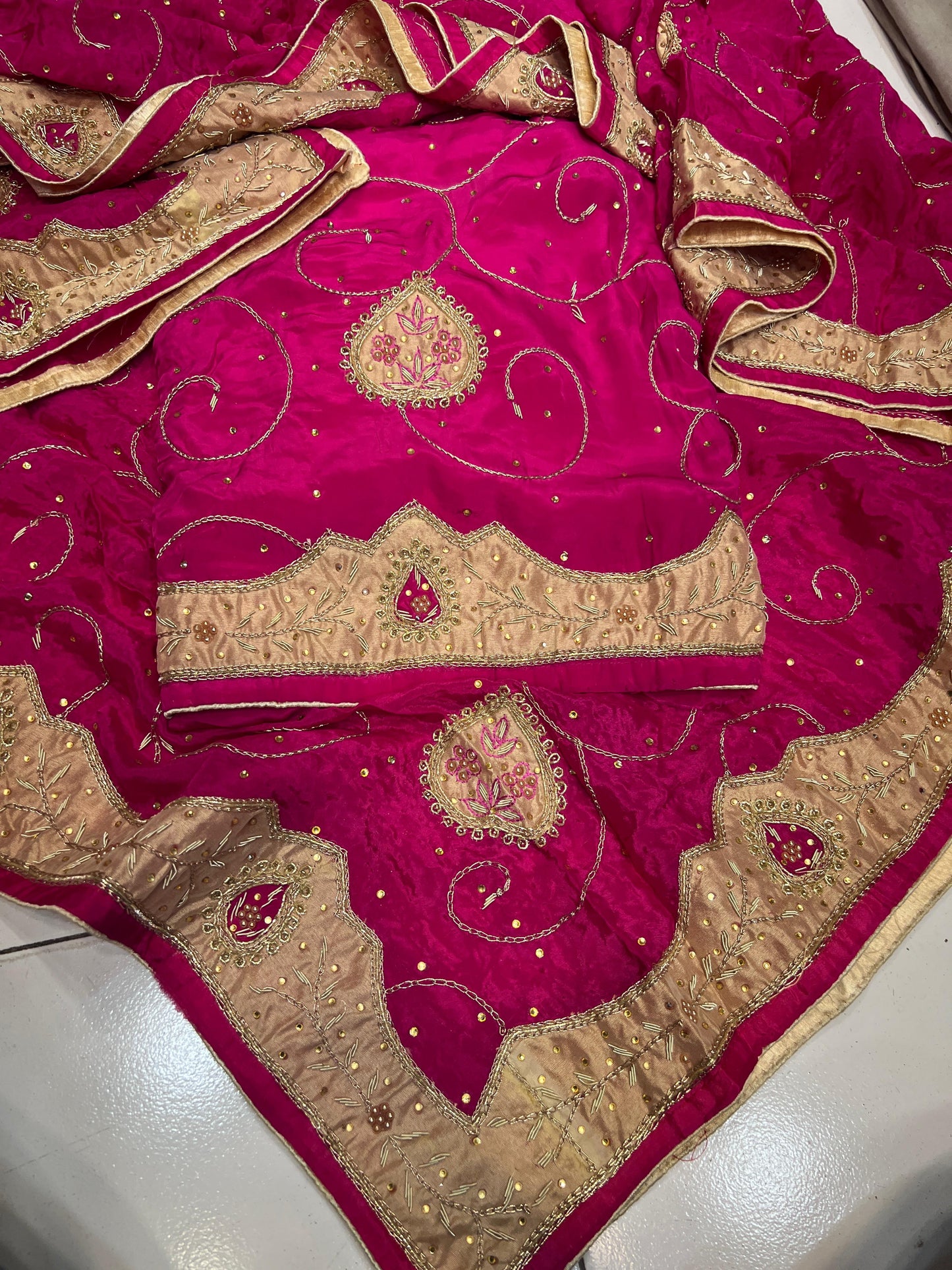 Ramayn crape Salwar suits Indian Punjabi Salwar kameez - Saffronfashionindia