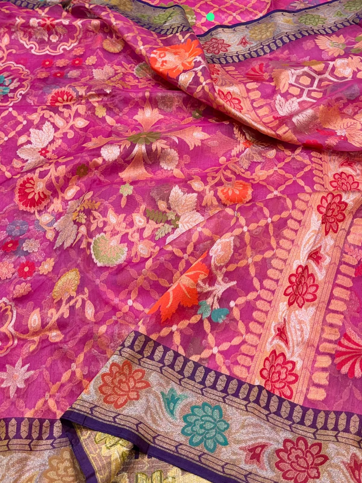Tilfi saree kora jamdani saree Indian sari blouse SaffronFashion