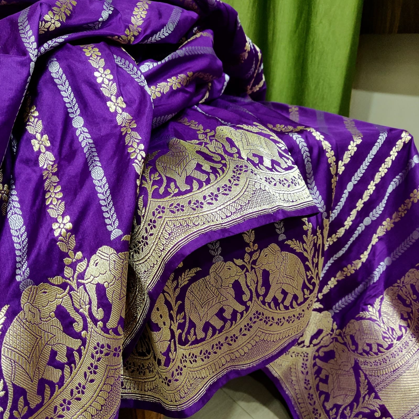 Numani katan silk handwoven sarees - Saffronfashionindia