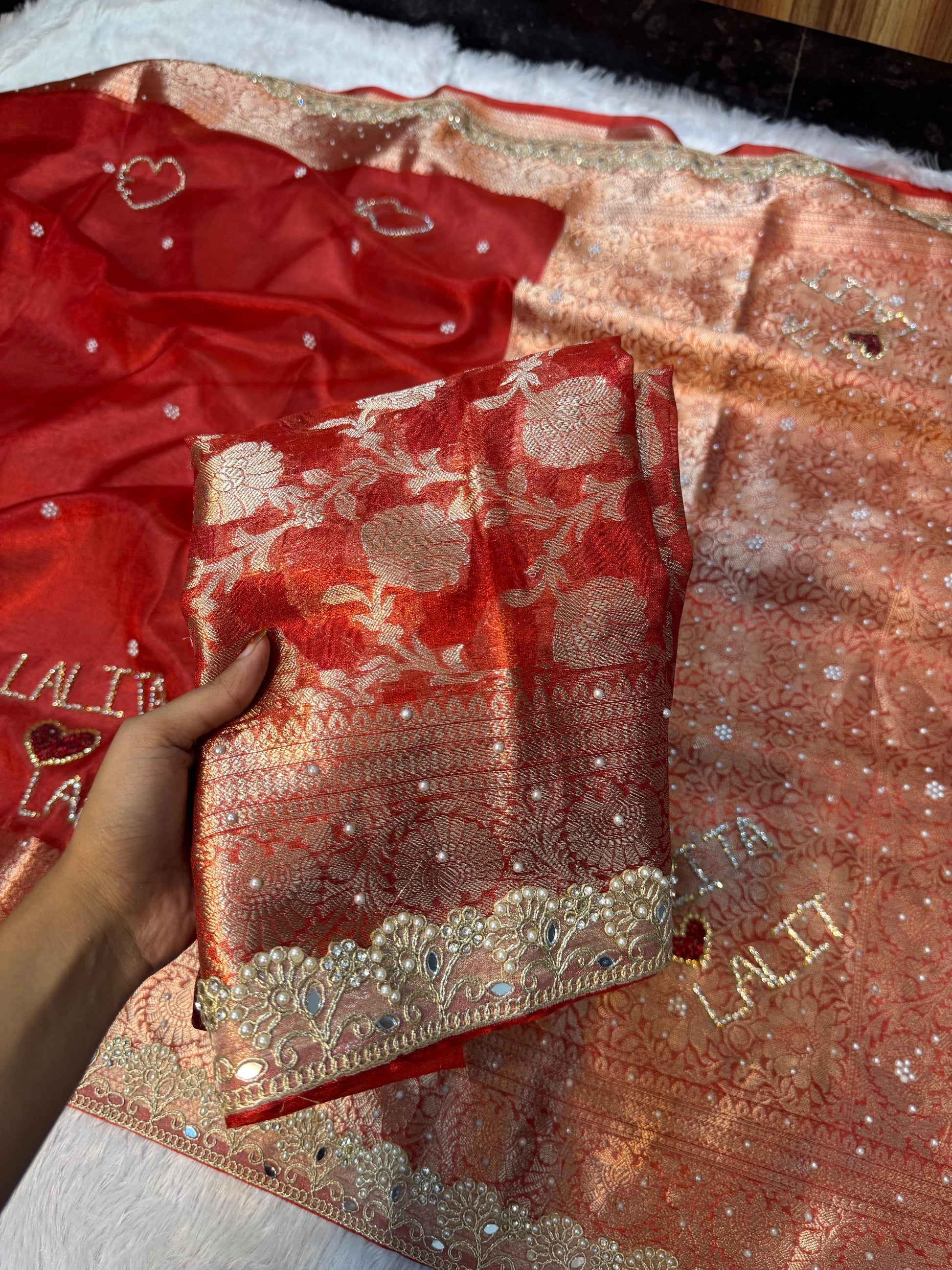 Suhaagan saree names sari Indian saree blouse Saffronfashionindia