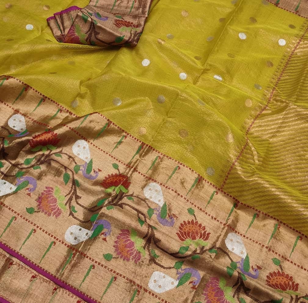 Malkina zari tissue Indian traditional saree - Saffronfashionindia