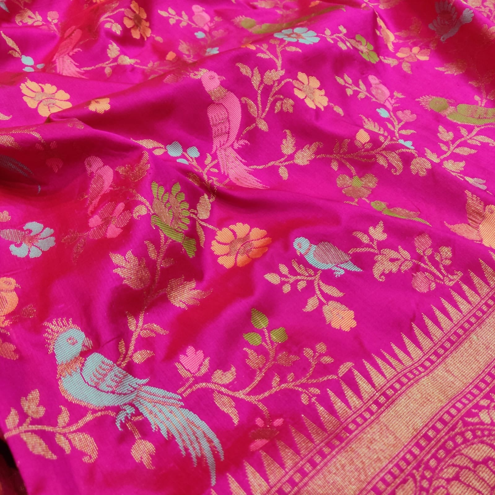 Nikashi embroidered saree Karan silk saree Indian wedding sari - Saffronfashionindia