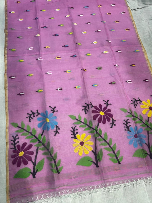 Manjulika weaving jamdani Saree - Saffronfashionindia