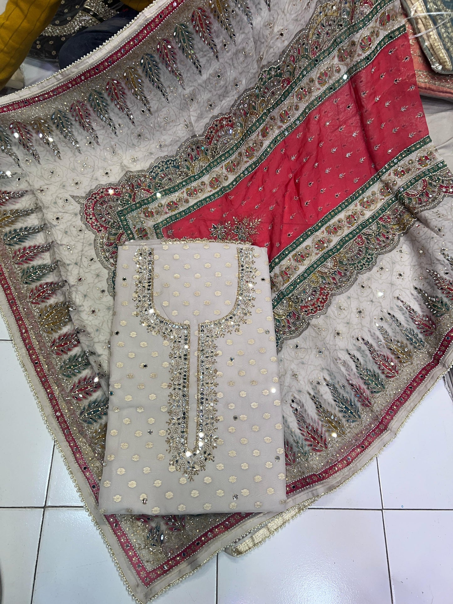 Simmer Organza Suit Punjabi Salwar suit - Saffronfashionindia