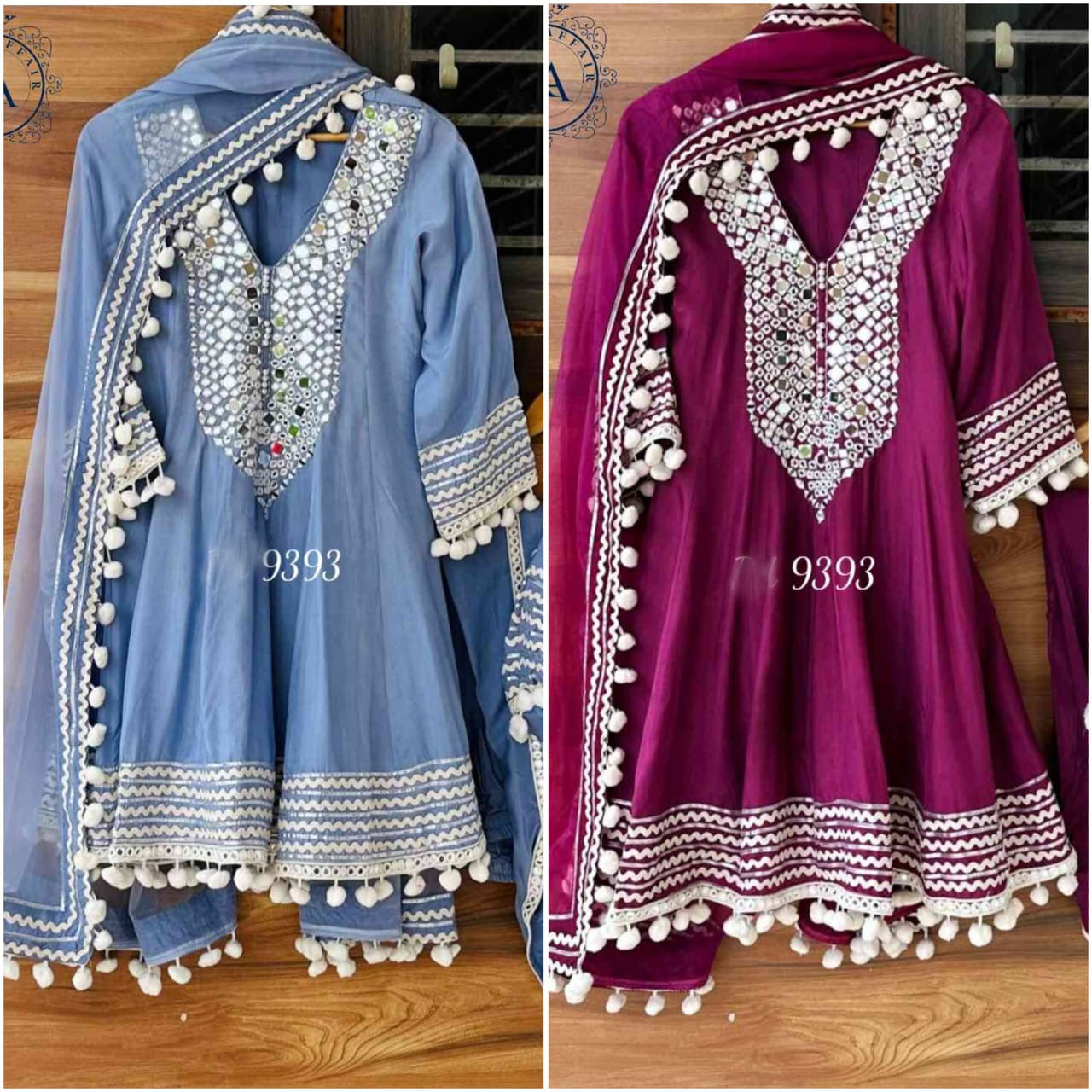 Anarkali designer clothing set women dresses Saffronfashionindia