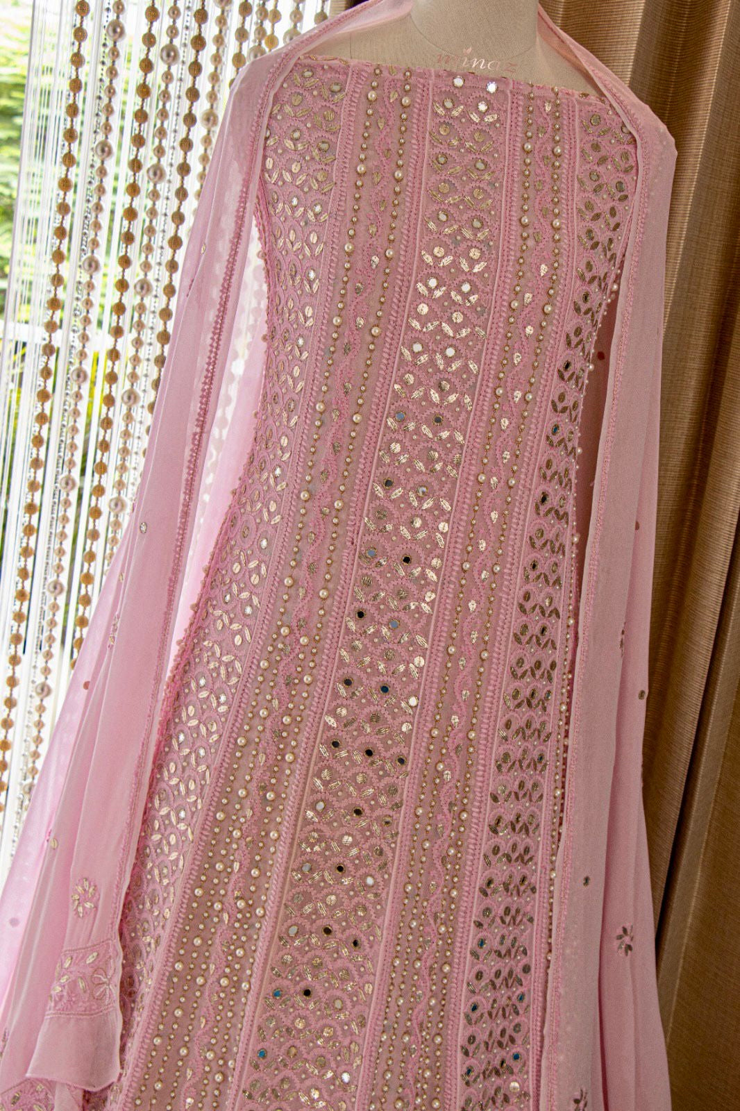 Zebah Lucknowi Chikankari salwar suit Pakistani Anarkali suit - Saffronfashionindia