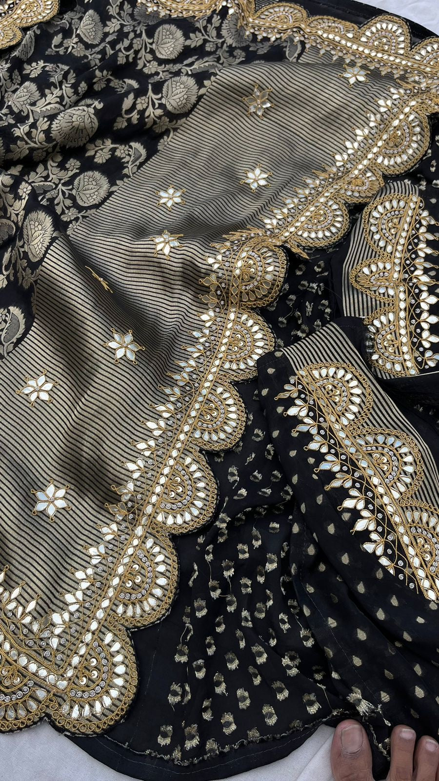Sultana Khaddi Gorgette Saree Traditional Sarees - Saffronfashionindia
