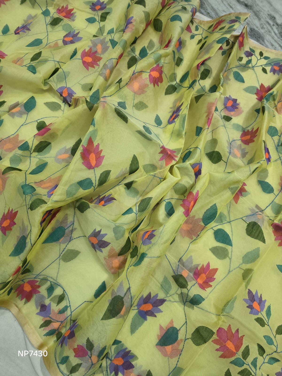 Mihira Tantuj saree muslin jamdani sarees - Saffronfashionindia