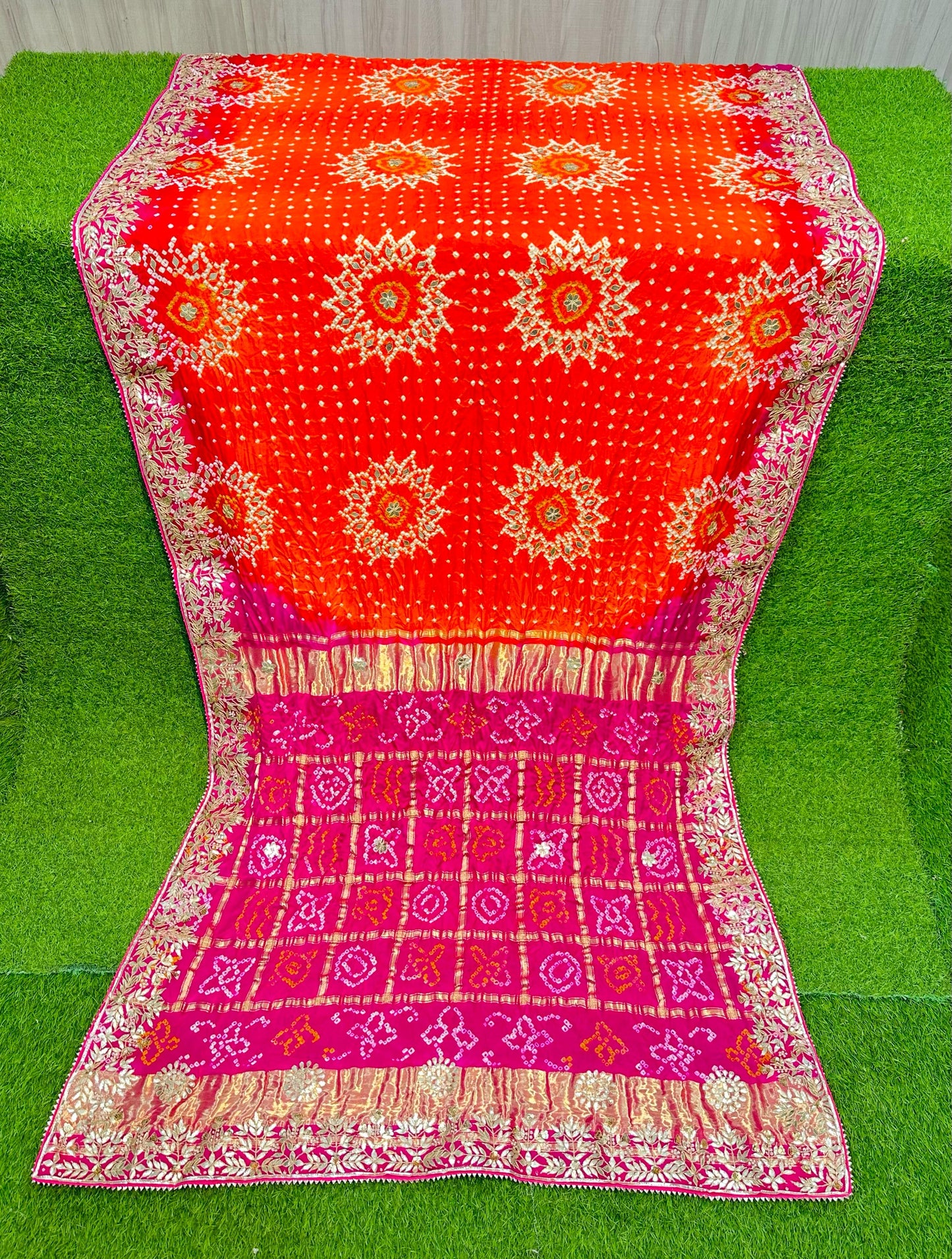 Handmade gajji silk saree gharchola pallu sarees blouse Saffronfashionindia
