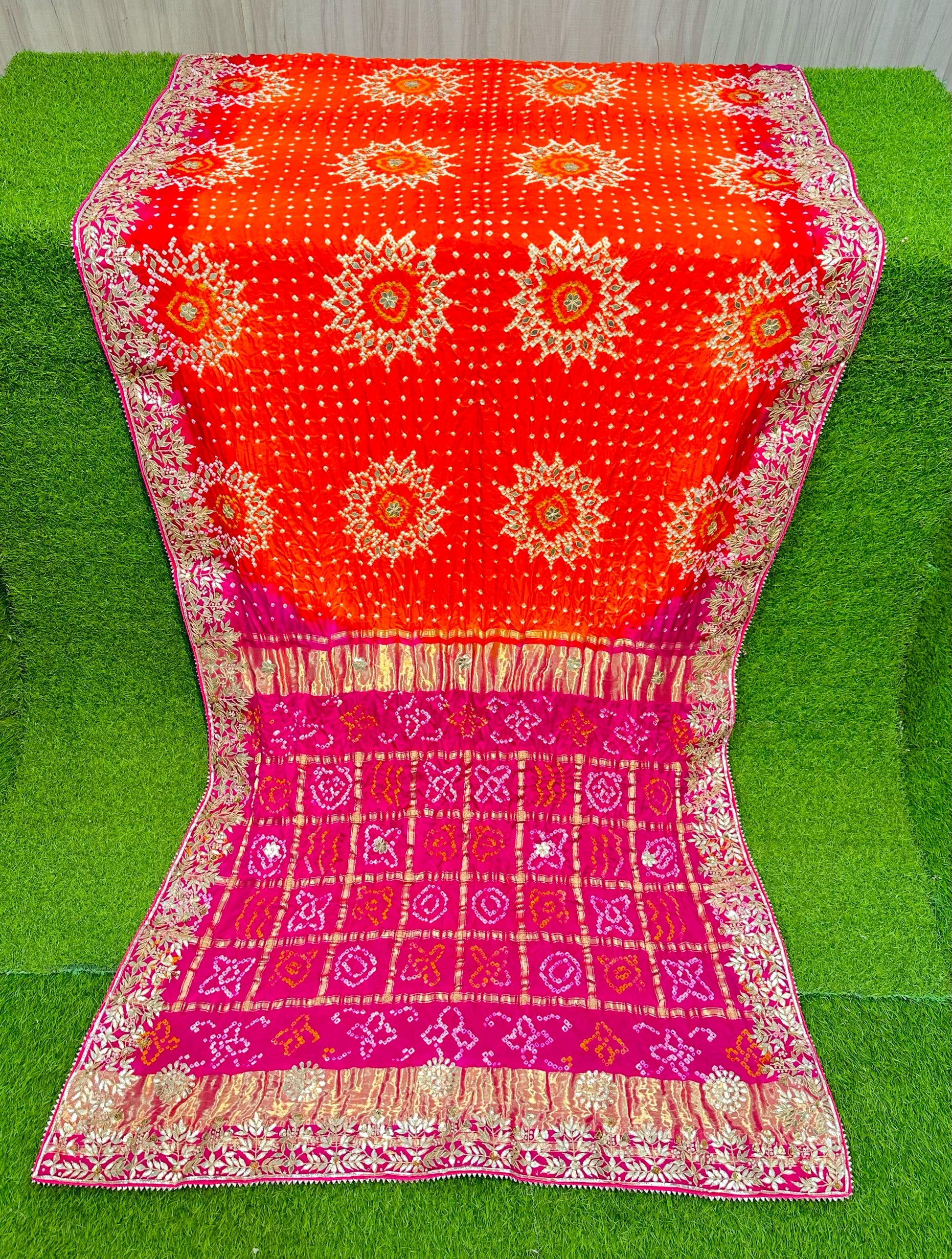 Handmade gajji silk saree gharchola pallu sarees blouse Saffronfashionindia