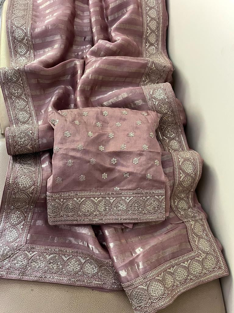 Nazina Chanderi silk Indian elegant sarees - Saffronfashionindia