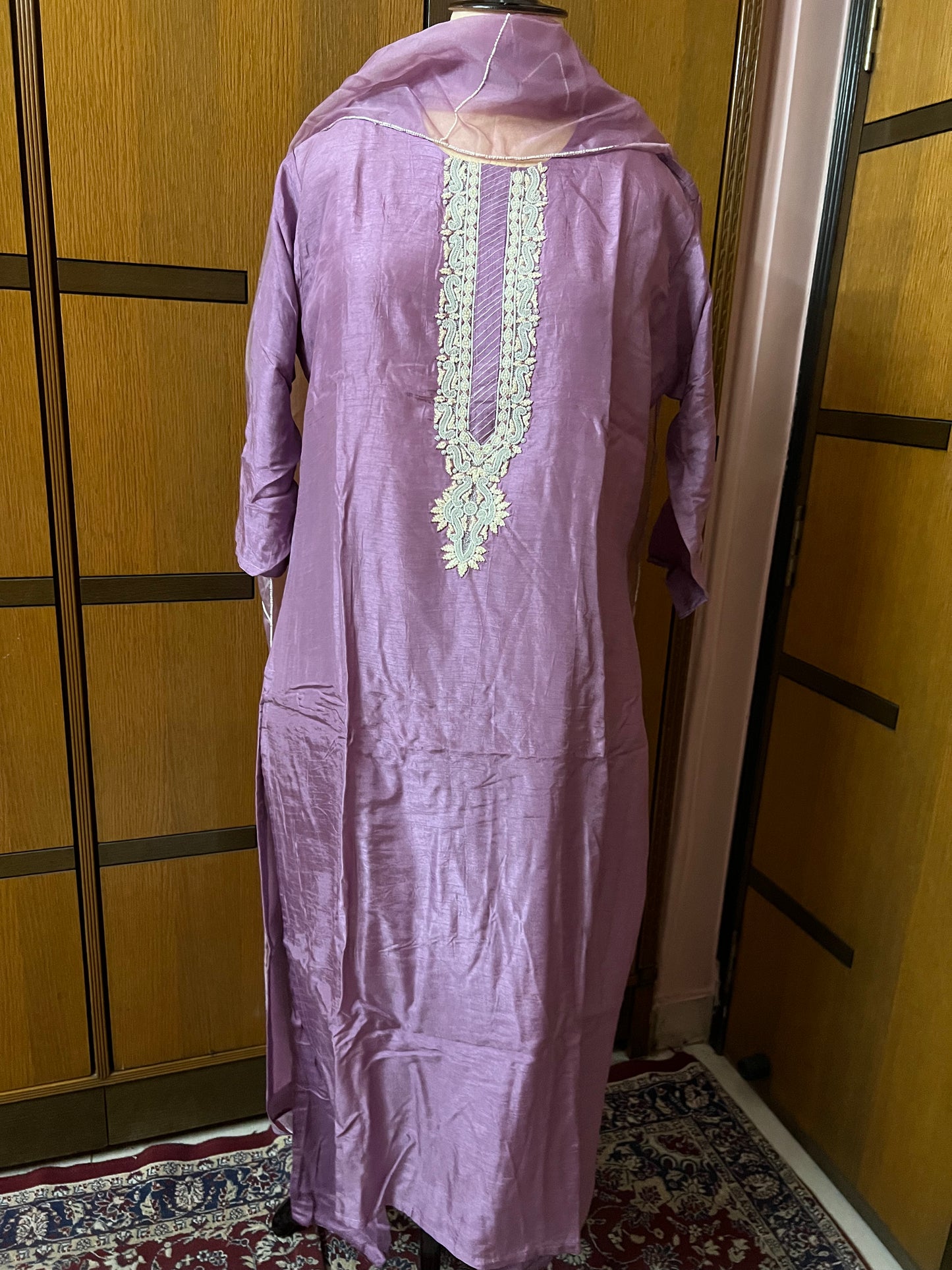 Pearl lavender kurti set Indian kurti set - Saffronfashionindia