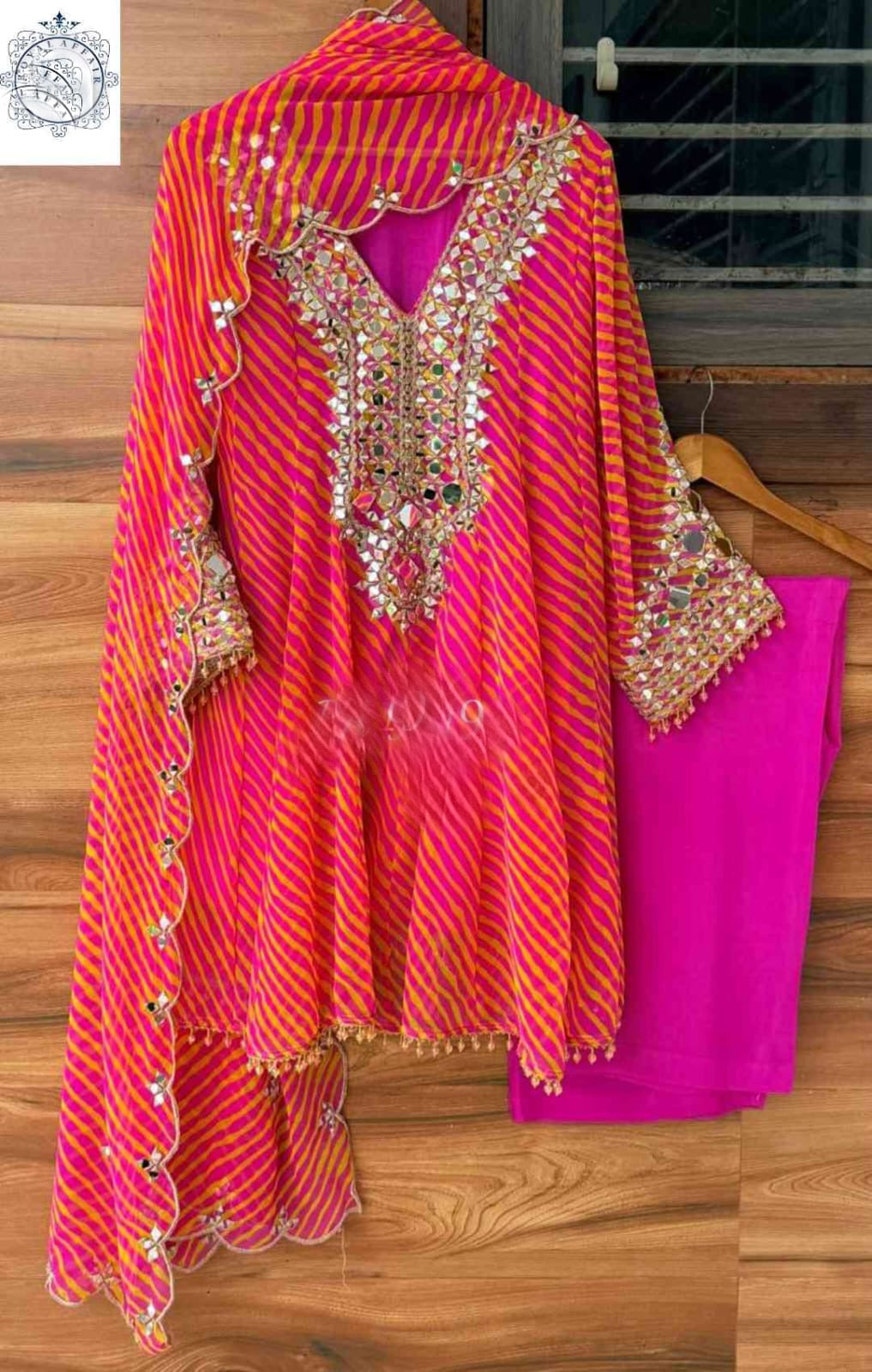 Lehariya Anarkali salwar suit women dresses SaffronFashion