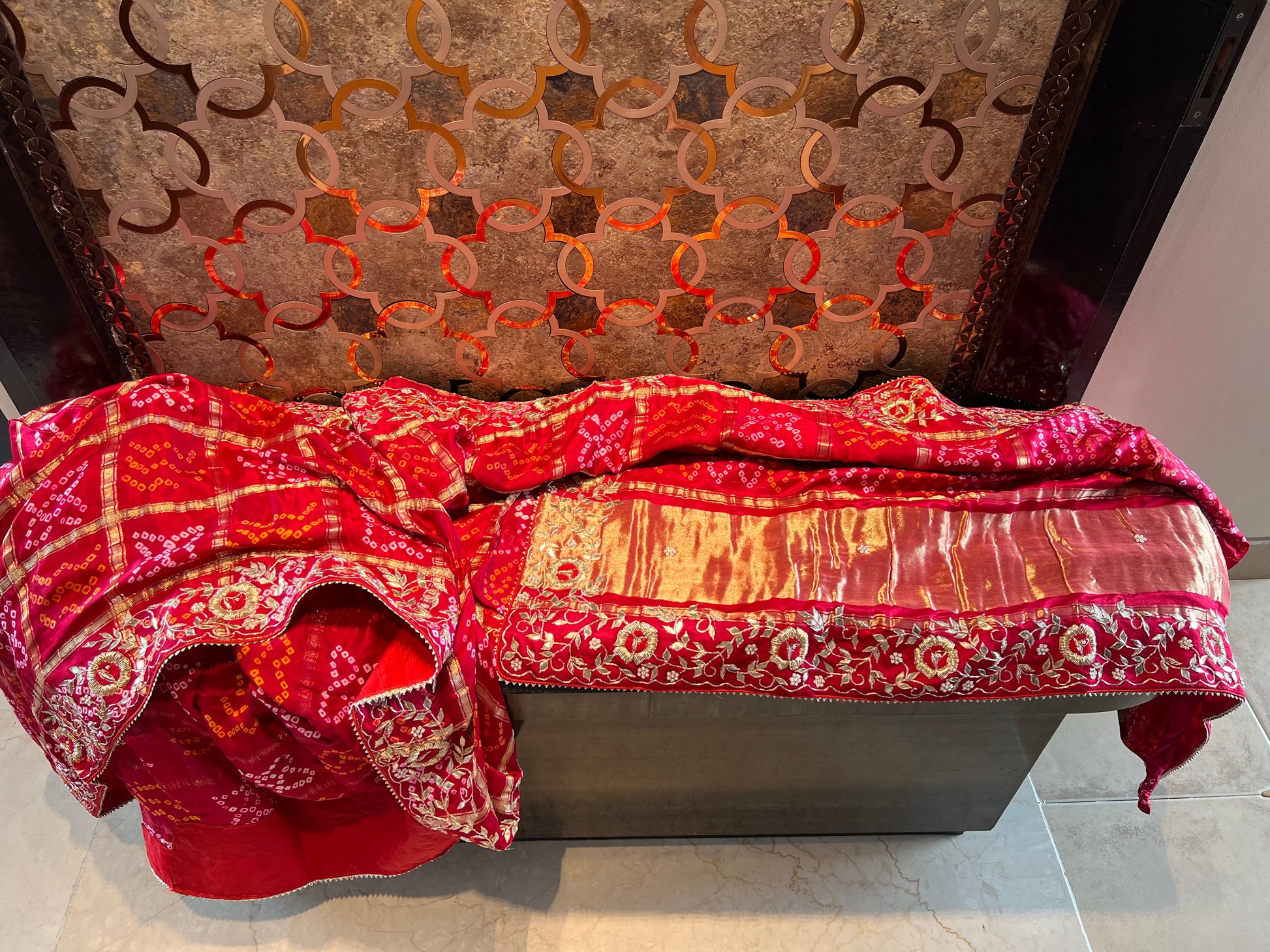 Bridal saree Gajji silk saree Indian sarees - Saffronfashionindia