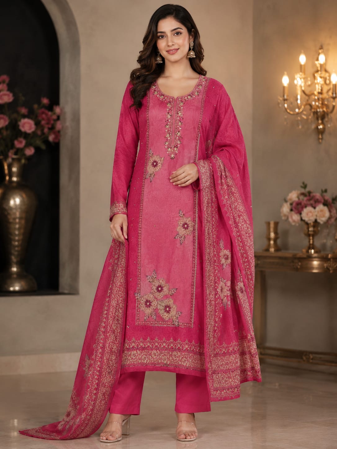 Organza salwar suit punjabi salwar kameez SaffronFashion