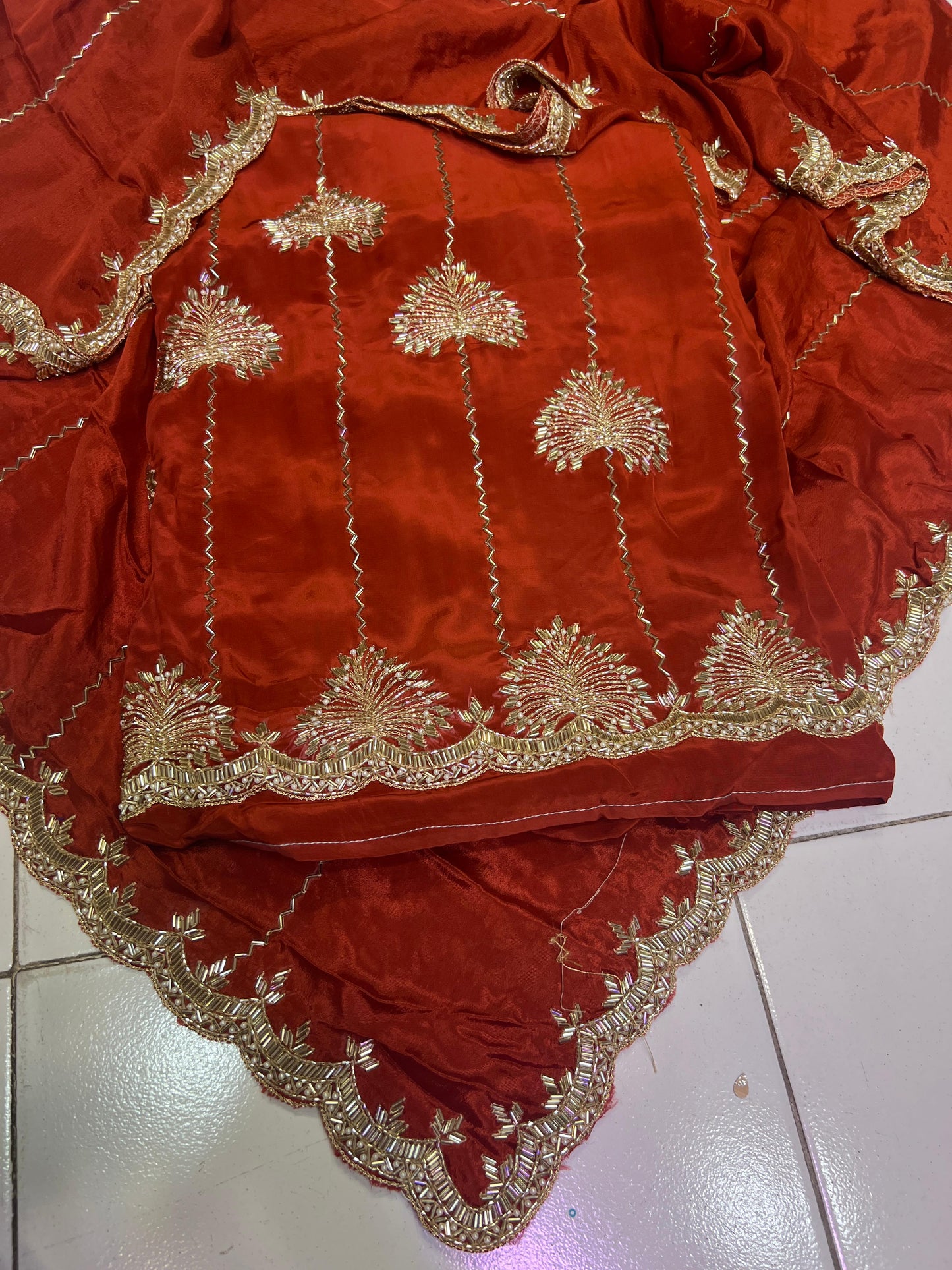 Punjabi crepe chinon suit Indian Salwar suit - Saffronfashionindia