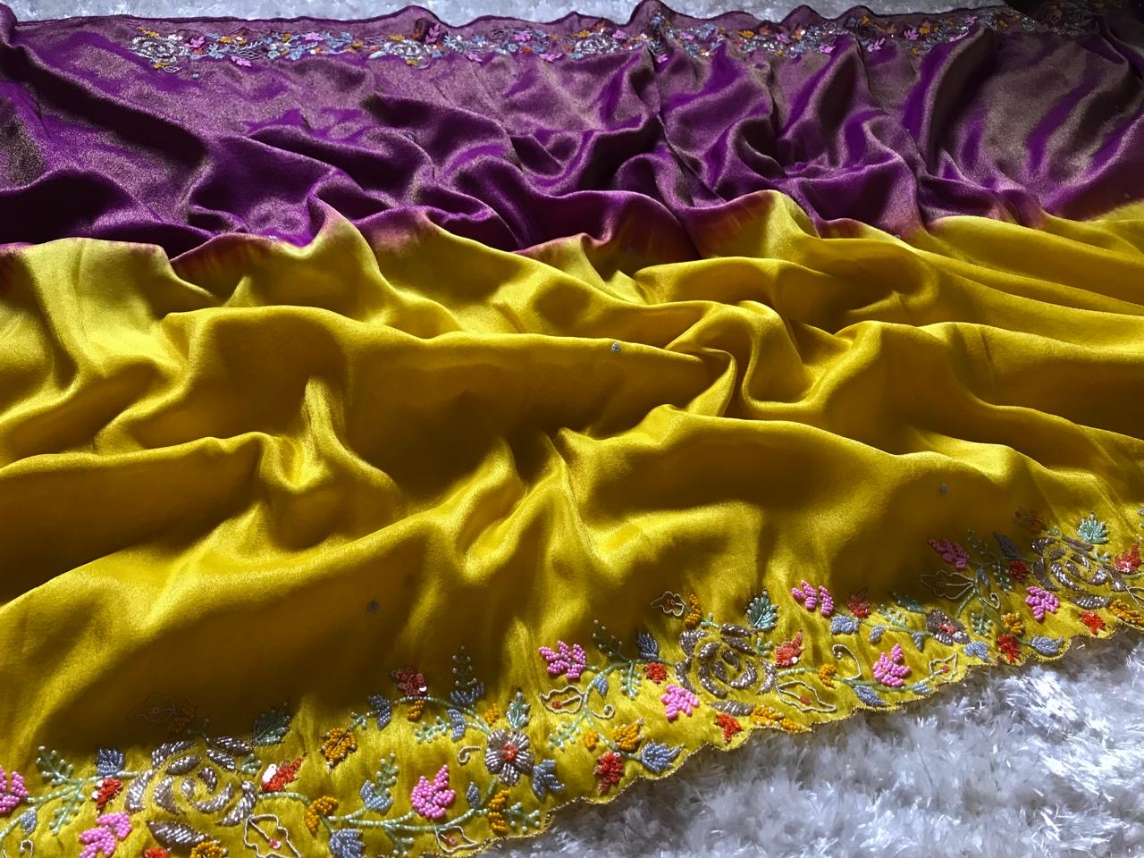 Premium Zari tissue silk saree Partywear sarees - Saffronfashionindia