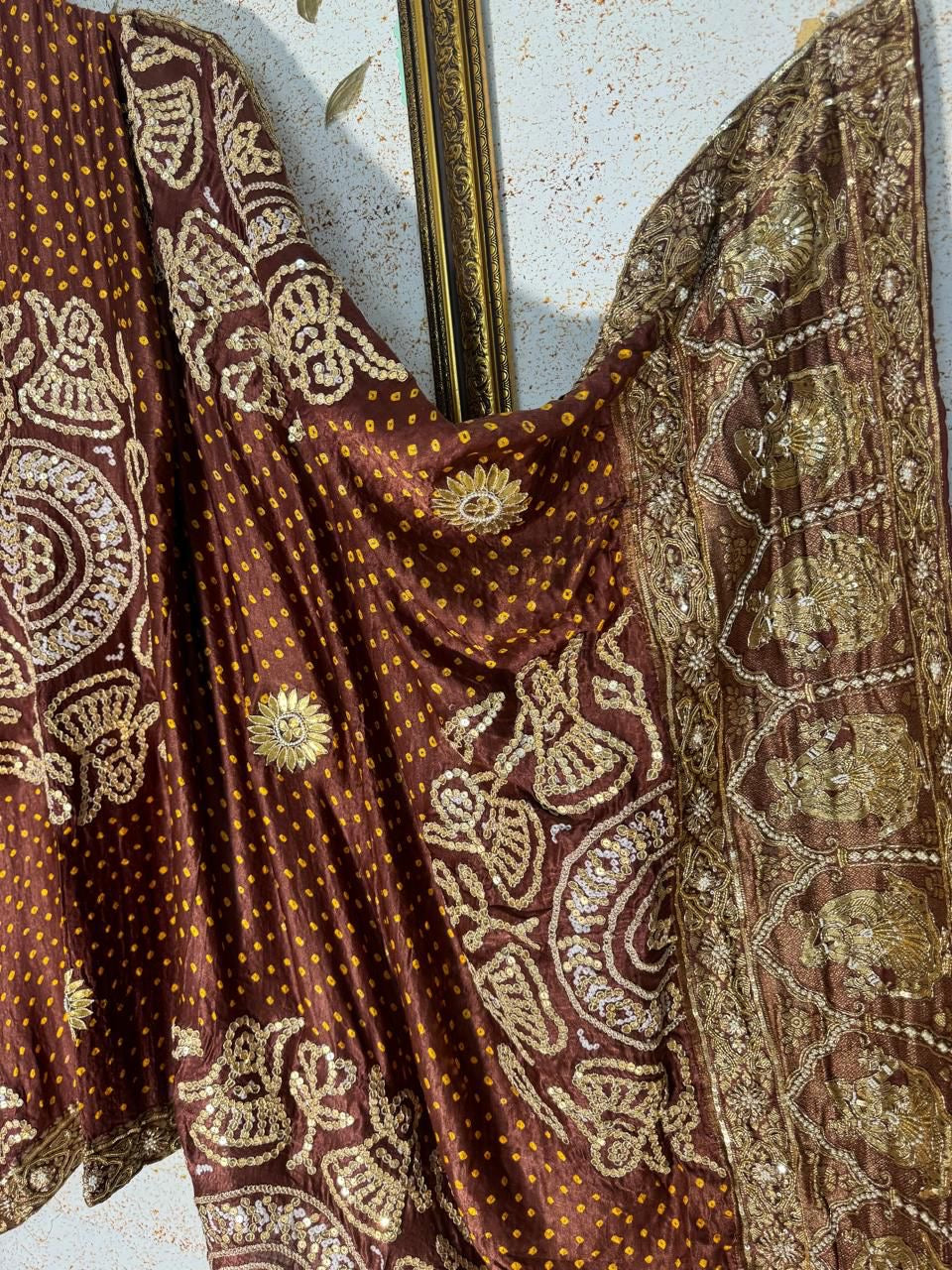 Monasila Gajji silk dupatta traditional dupattas Indian dupatta - Saffronfashionindia