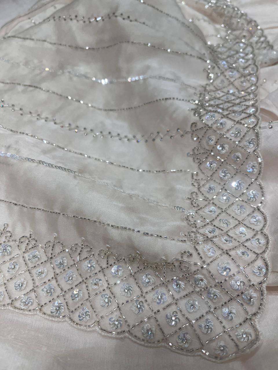 Lavisha organza saree Indian saree sequence sarees - Saffronfashionindia