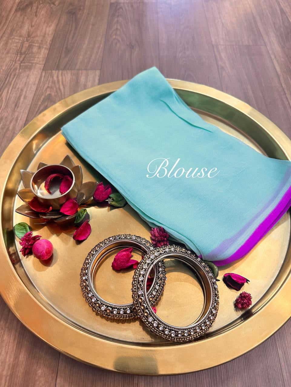 Itani khaddi Georgette saree handwoven sarees blouse SaffronFashion