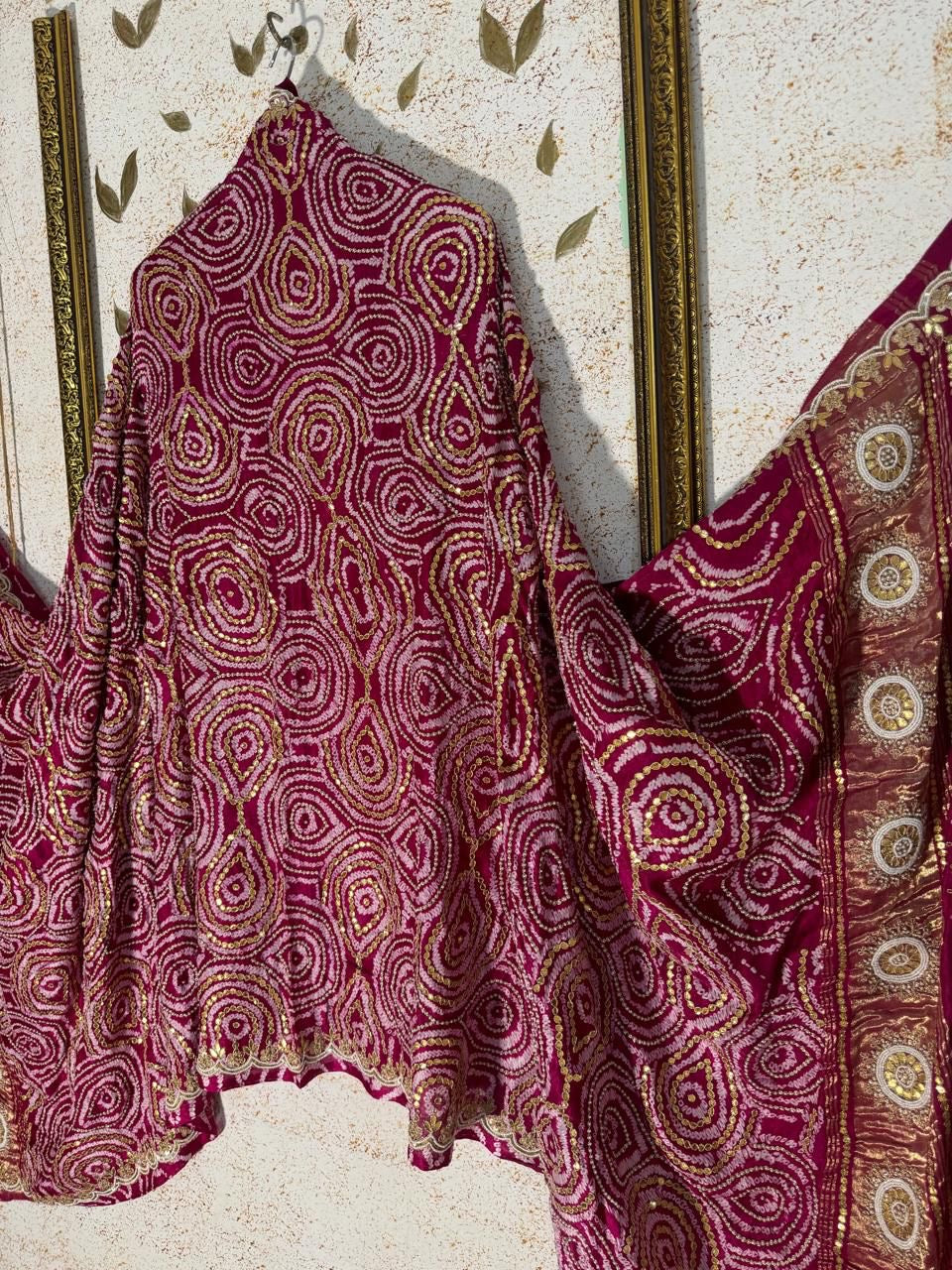 Monasila Gajji silk dupatta traditional dupattas Indian dupatta - Saffronfashionindia