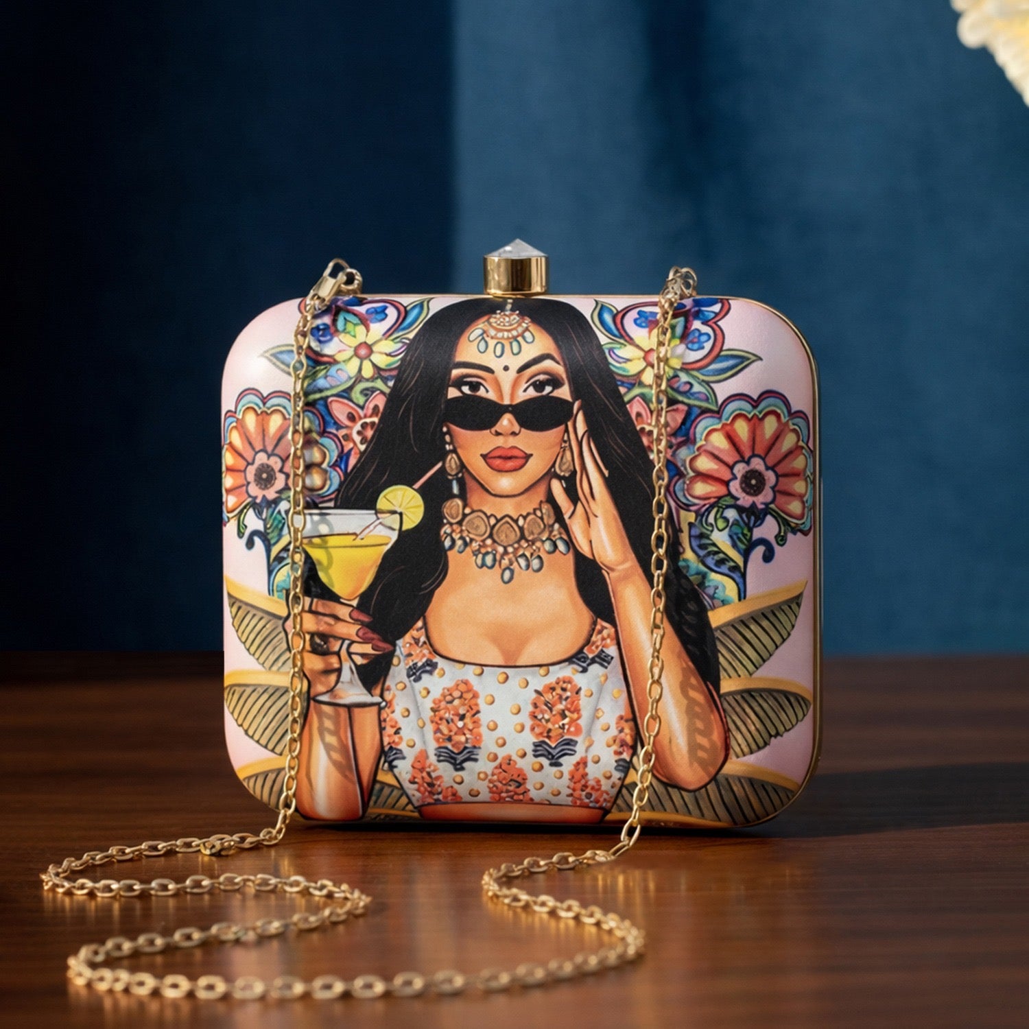 Clutch box women bags Partywear clutches Saffronfashionindia