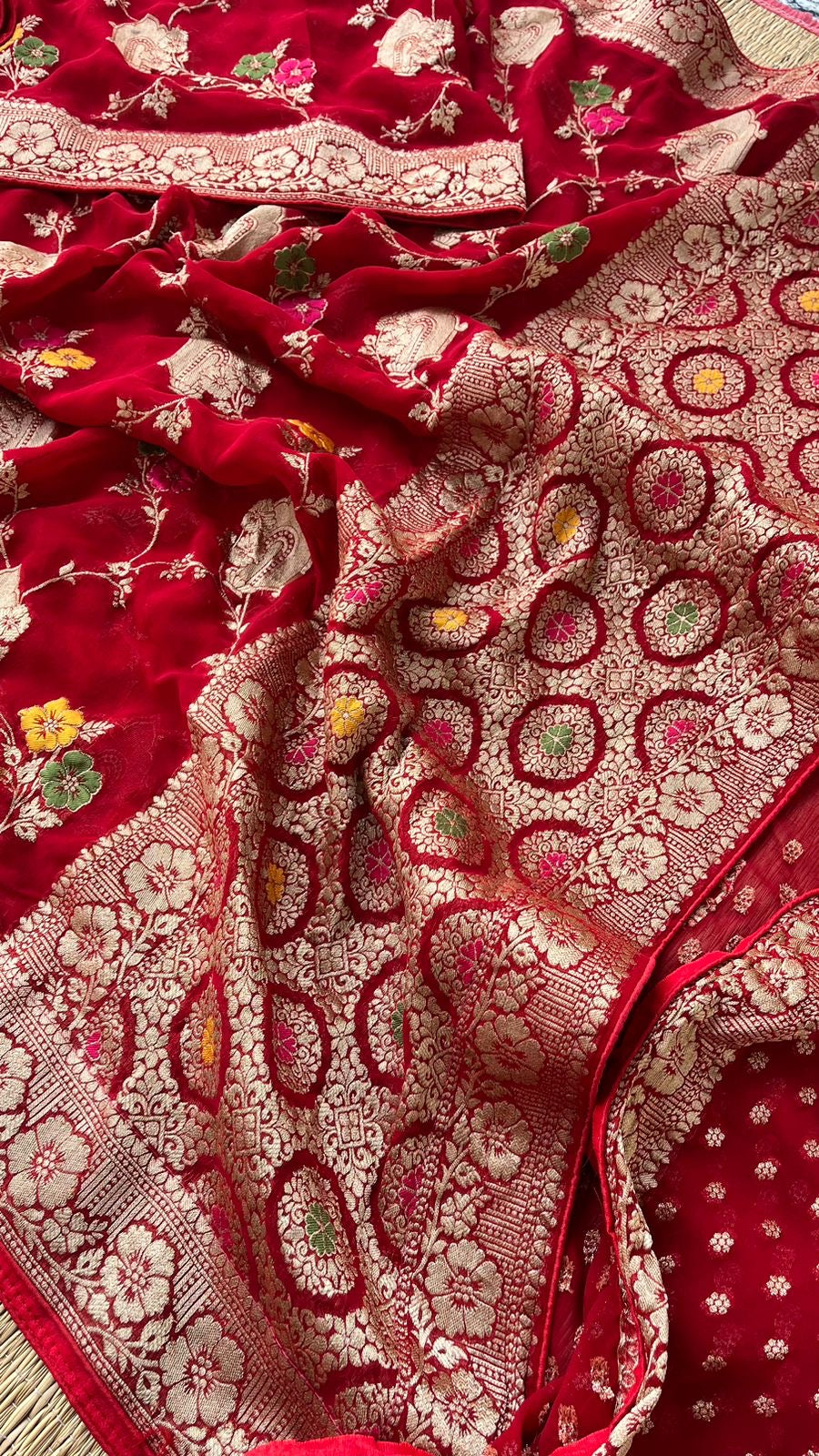Premium Khaddi Gorgette Saree Traditional Sarees - Saffronfashionindia