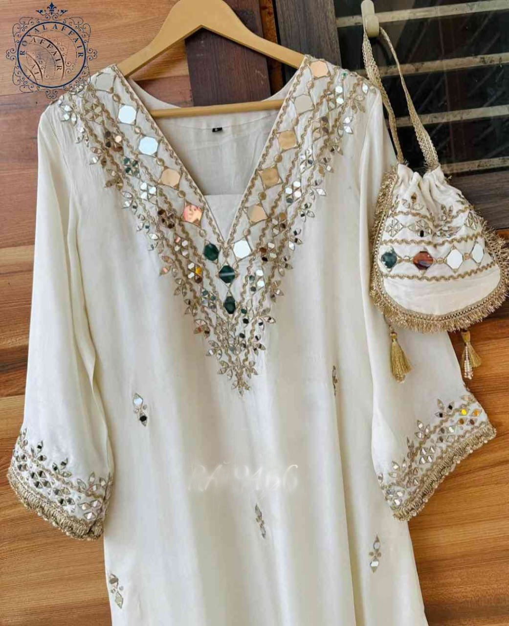 Silk designer stitched shirt Partywear dress Saffronfashionindia