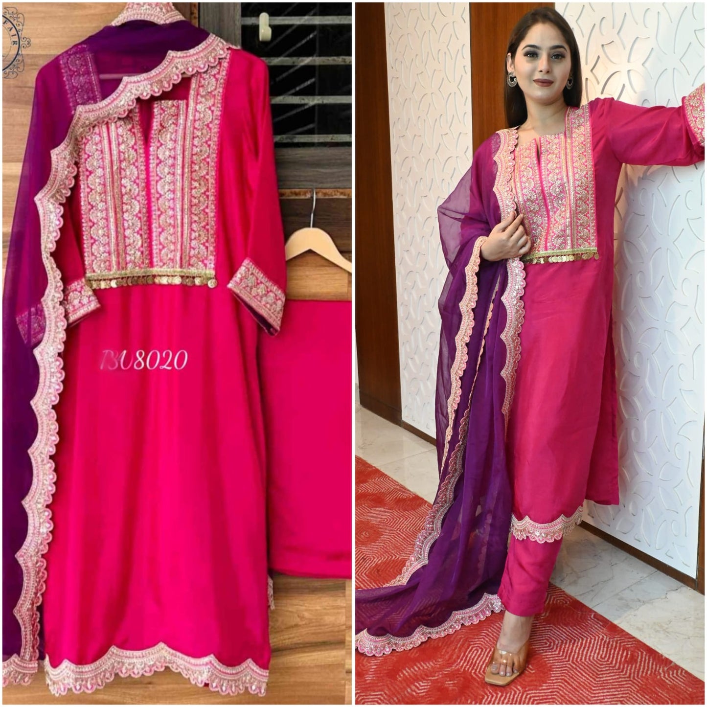 Lavisha silk suit Indian salwar - Saffronfashionindia