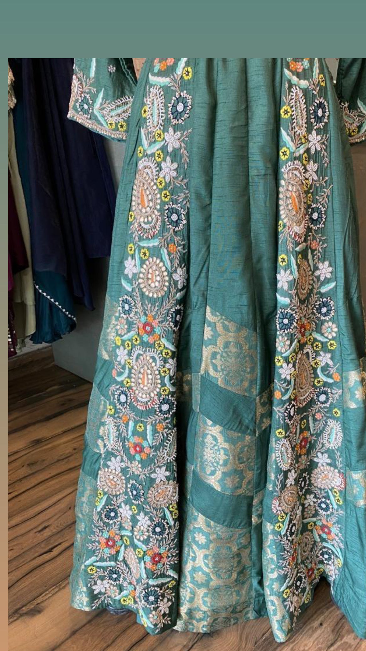 Turquoise Indowestern dress Indian Pakistani Dress - Saffronfashionindia