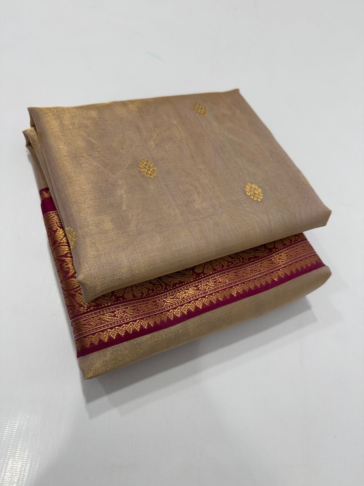 Luxury Chanderi Karan silk saree Indian sarees blouse - Saffronfashionindia