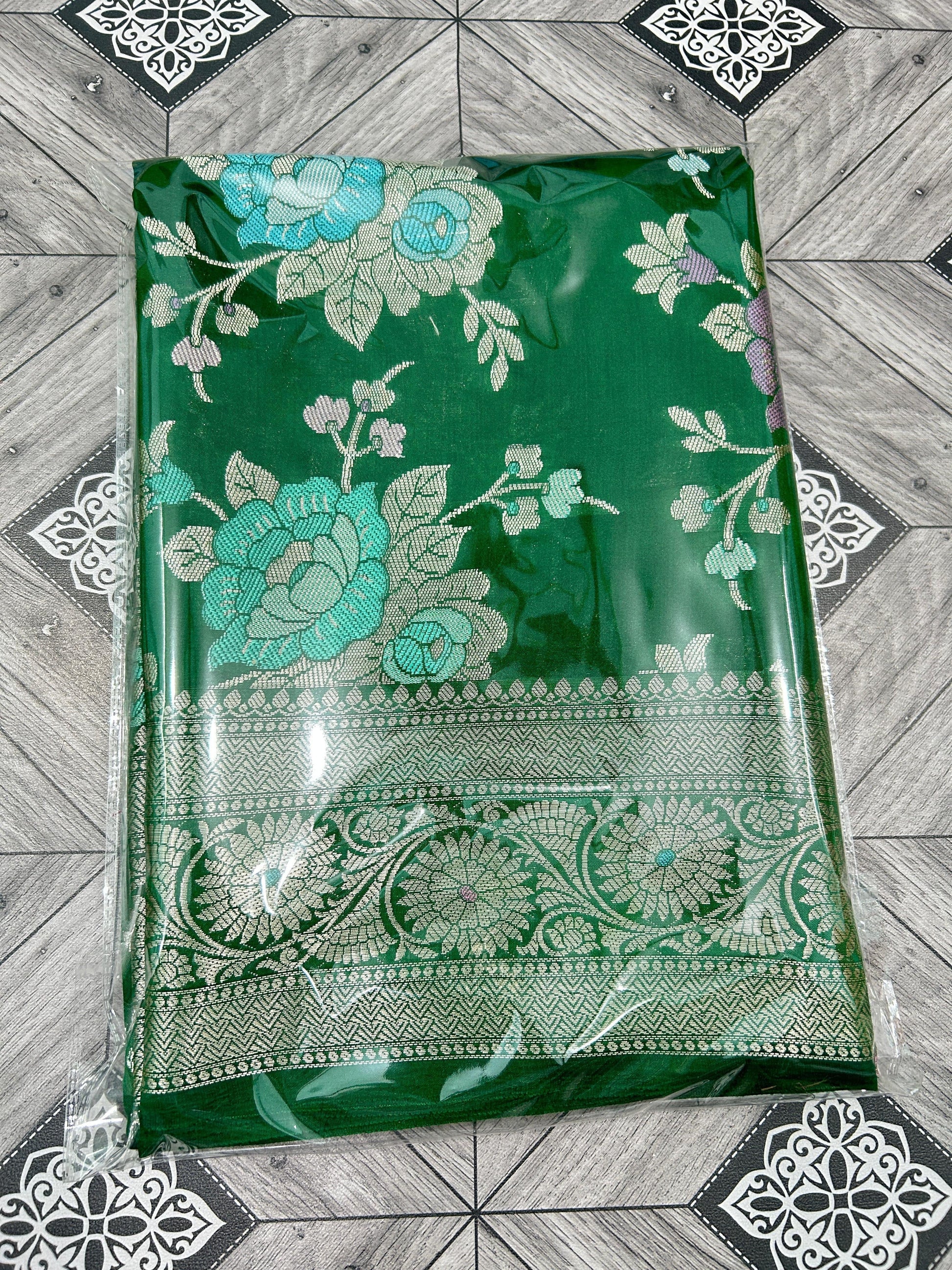 Banarsi chiniya karan silk saree weaving sarees blouse Saffronfashionindia