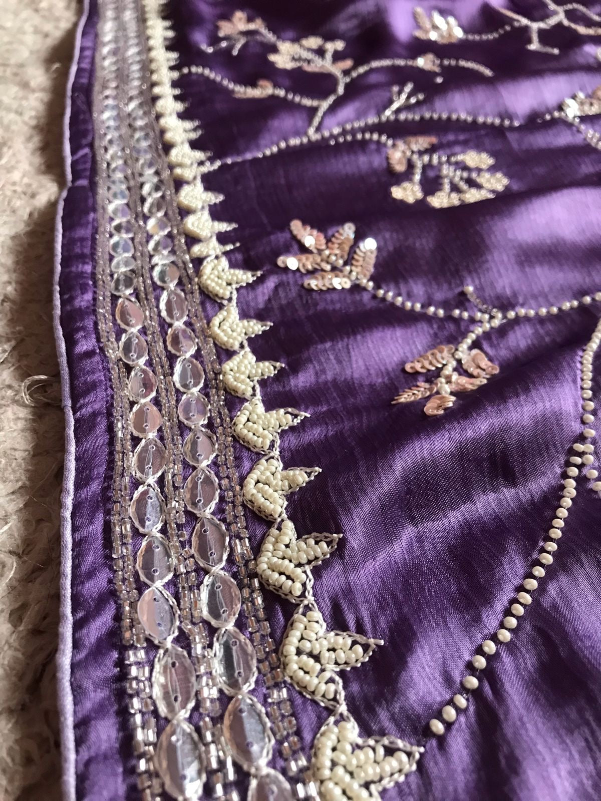 Pearl Lavender Rich Premium Saree Reception Saree - Saffronfashionindia