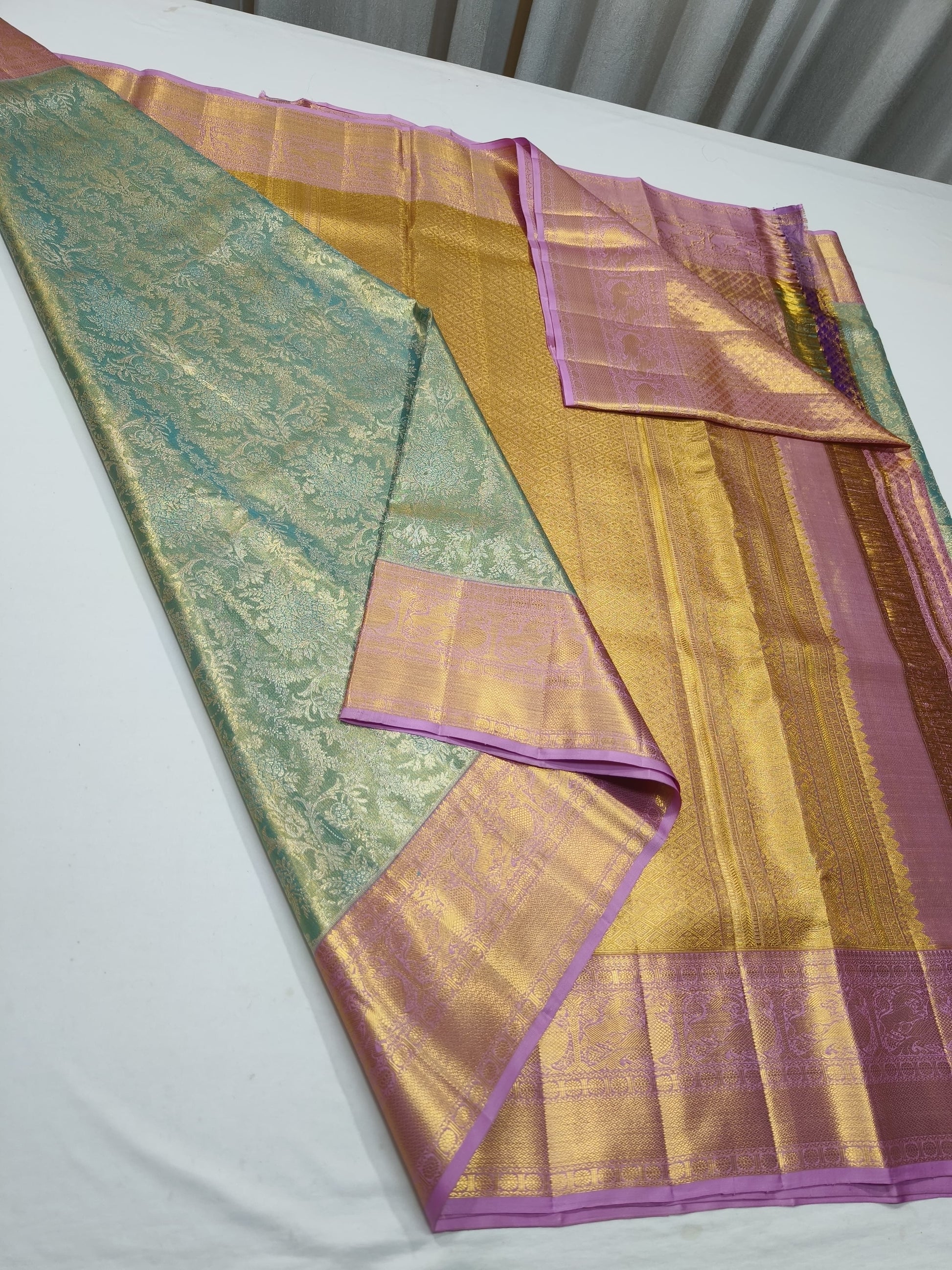 Pure silk Kanjeevaram saree traditional Indian sarees - Saffronfashionindia