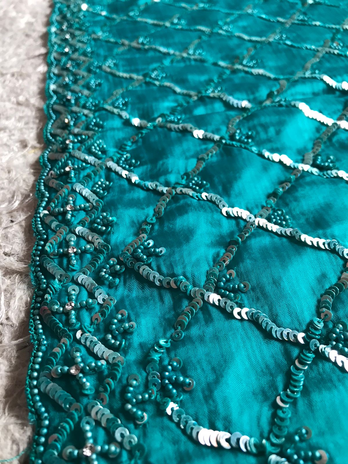 Turquoise Inspired Luxury Premium Saree - Saffronfashionindia