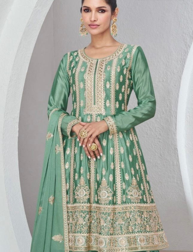 Ramania Gharara Set Indian Salwar suit - Saffronfashionindia