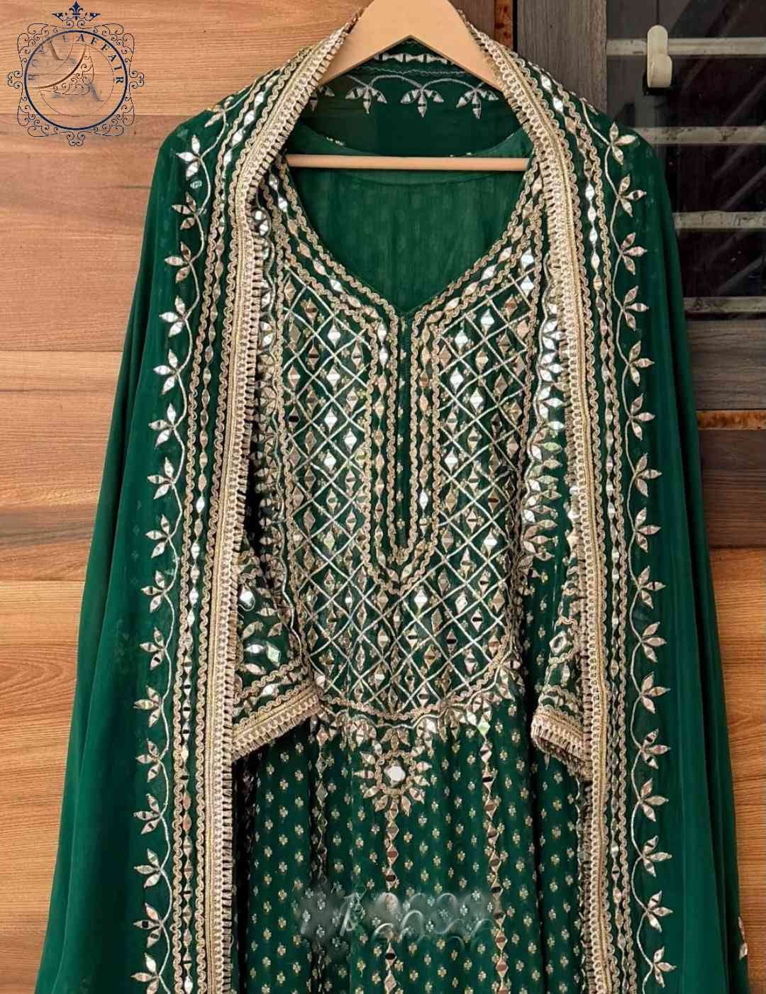 Designer inspired stitched Anarkali dress bridesmaids dresses SaffronFashion