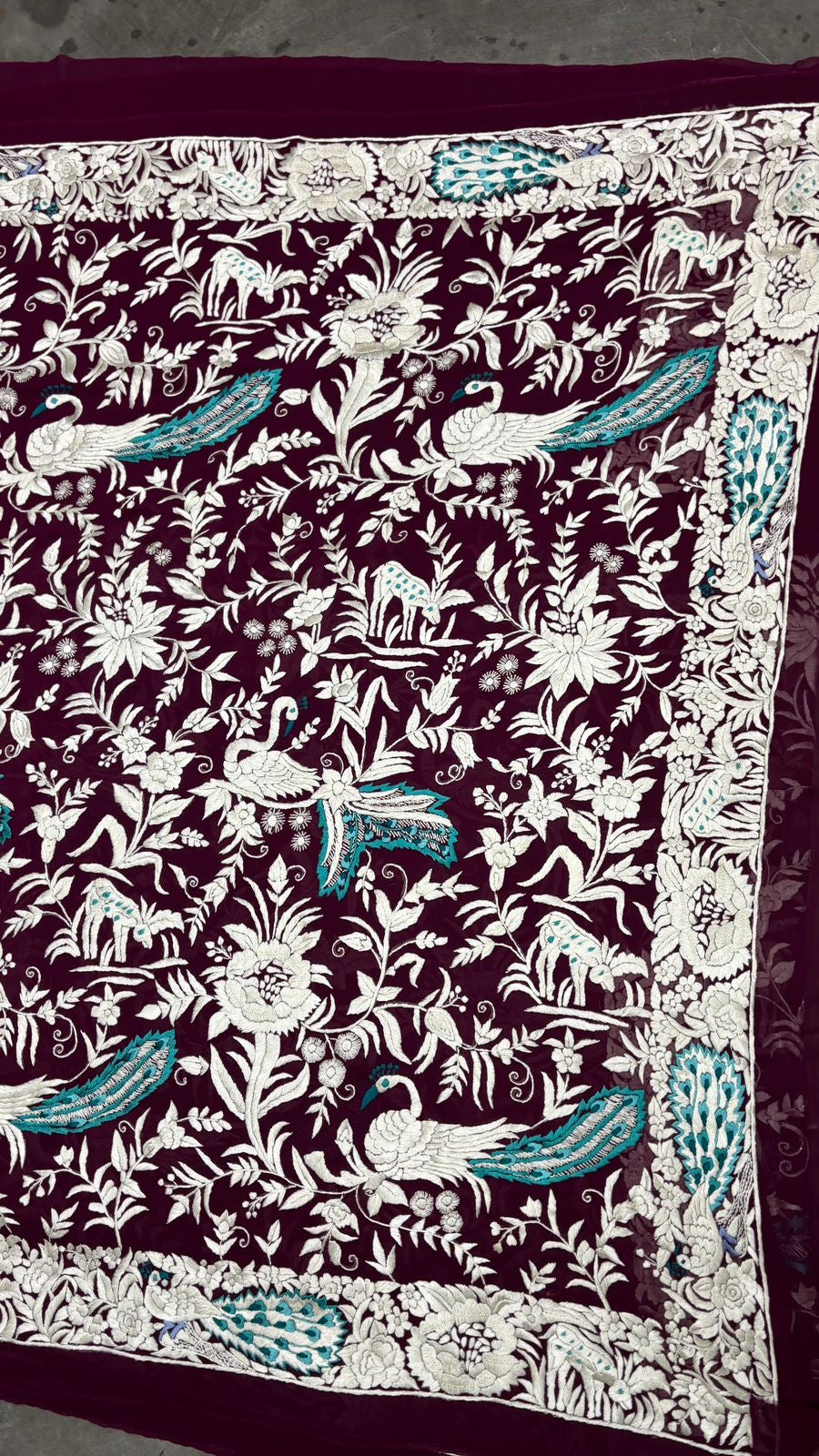Vanika Parsi saree handcrafted saree Parsi gara sari Indian sarees blouse SaffronFashion