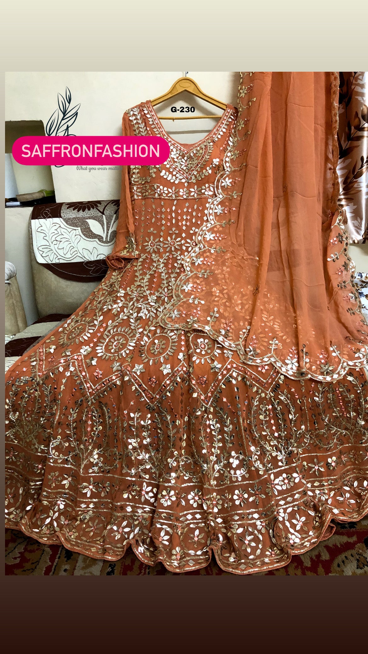 Bridal weddding dress Anarkali style dress Pakistani dresses - Saffronfashionindia