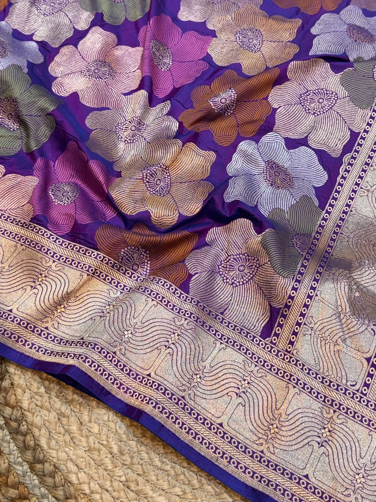 Tilfi rangkat katan silk saree Indian saree floral sari blouse Saffronfashionindia