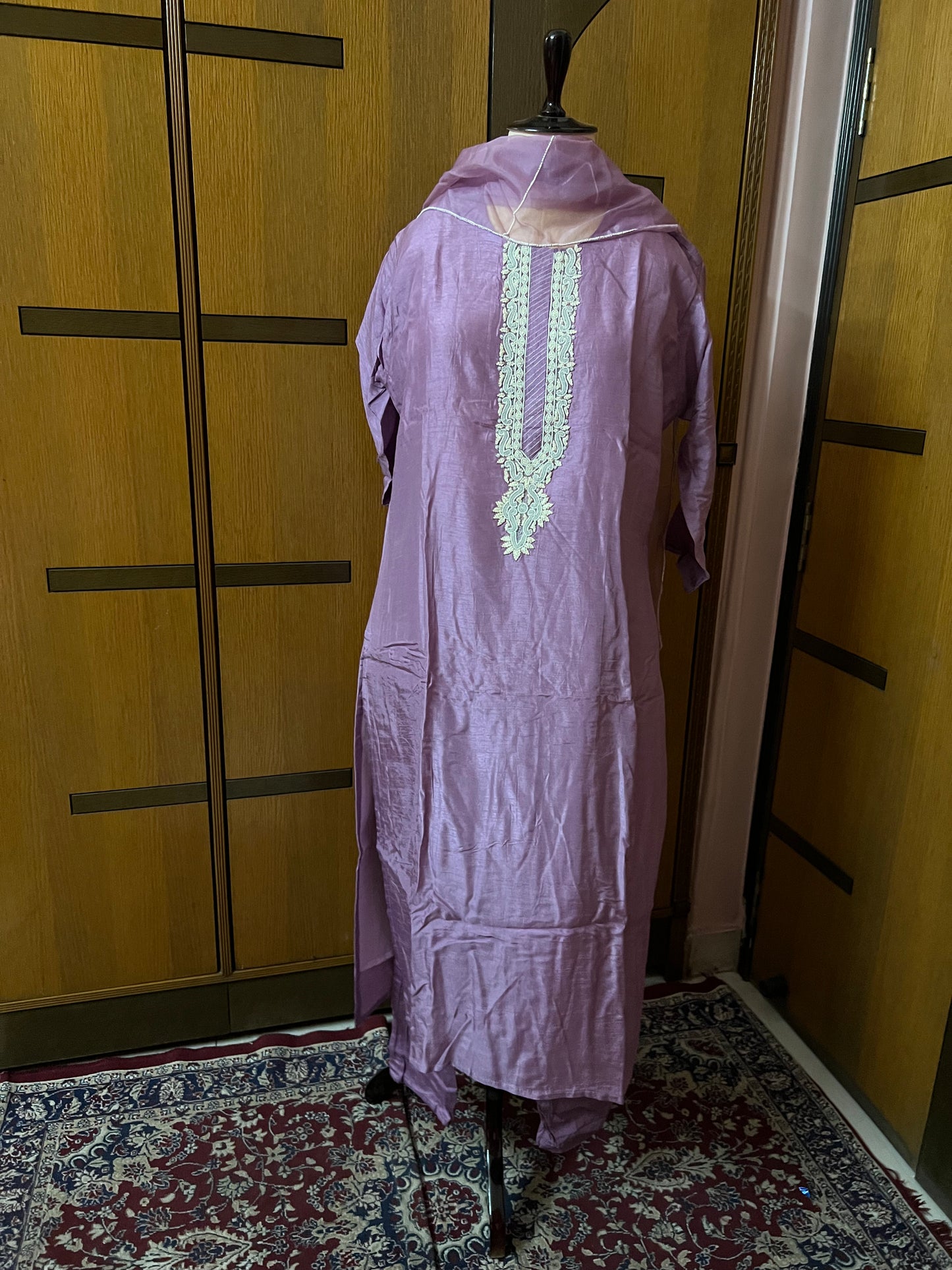 Pearl lavender kurti set Indian kurti set - Saffronfashionindia
