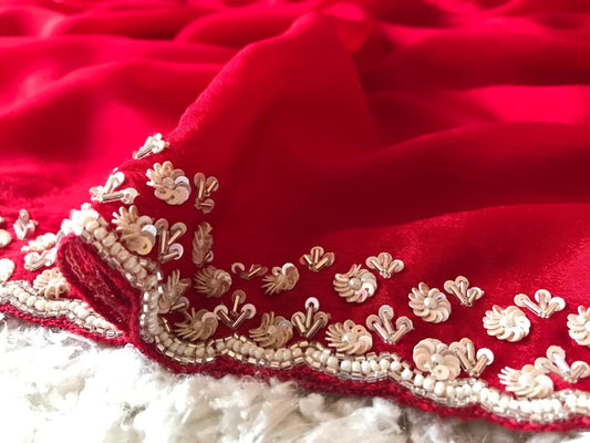 Bridal red saree Indian saree Partywear sarees Saffronfashionindia