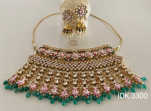 Kangana Floral Kundan set Bridal set - Saffronfashionindia