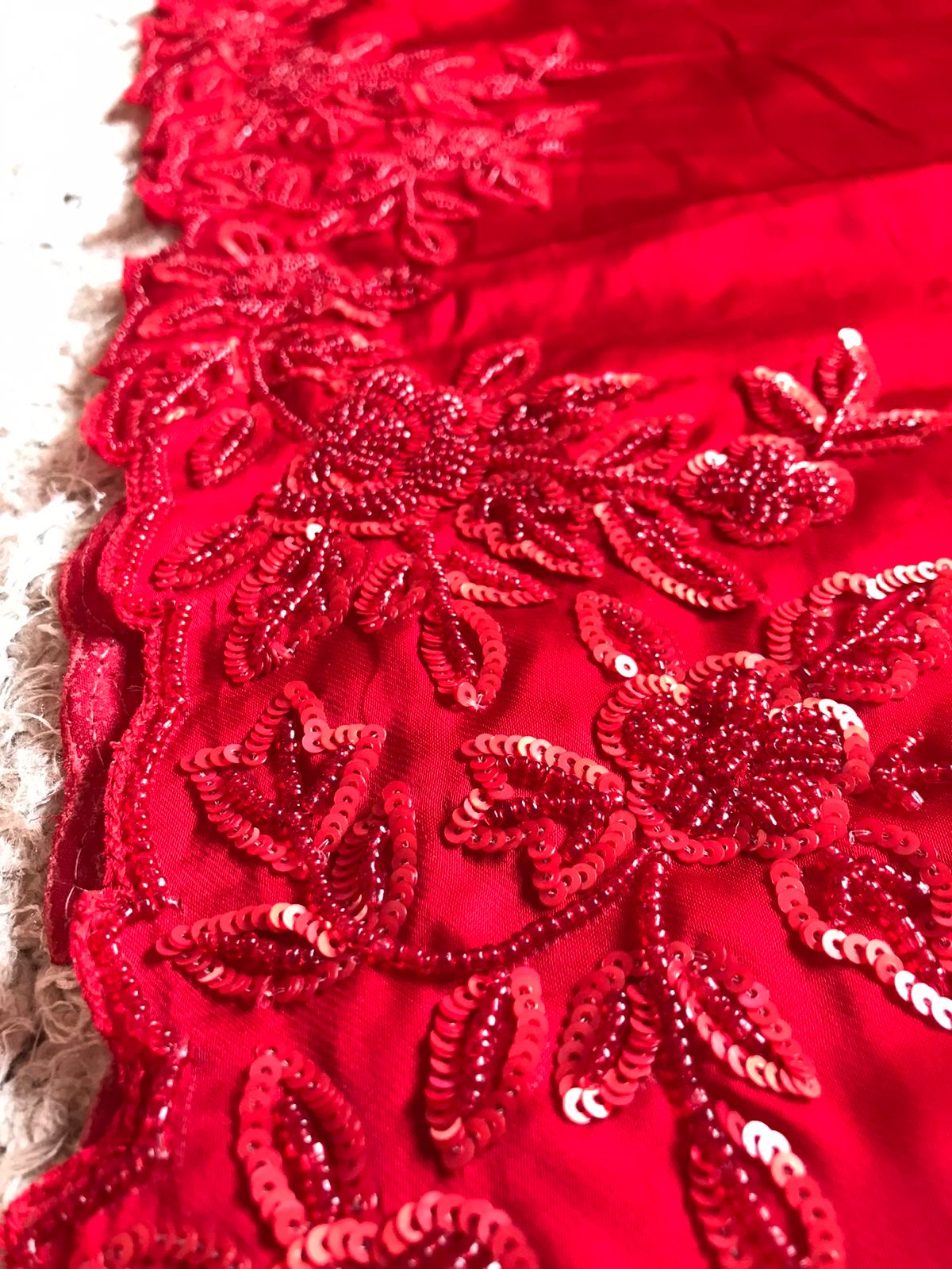 Red Satin Premium Silk Sarees luxury Saree - Saffronfashionindia